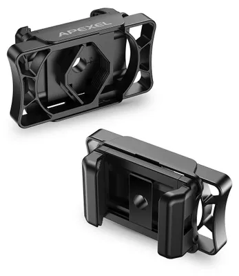 Produktbild von APEXEL Universal-Teleskop-Telefonadapter fuer Monokulare, Fernglaeser, Mikroskope mit 23 mm bis 50 mm Okulardurchmesser, verstellbarer Smartphone-Halterclip fuer Teleskop
