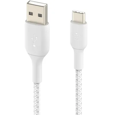 Produktbild von Belkin CAB002BT3MWH, 3 m, USB A, USB C, Weiß