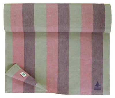 Produktbild von Luxuriärer Tischläufer aus 100% Leinen, Wasserabweisend, Lila, Rosa, Grau, 45 x 130 cm