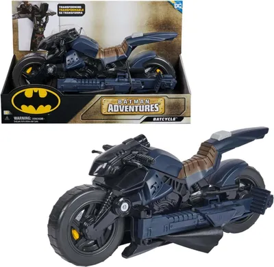 Produktbild von DC Comics Batman Adventures 2-in-1 Batcyle, Motorrad, 3 Jahr(e), Kunststoff, Schwarz, Blau
