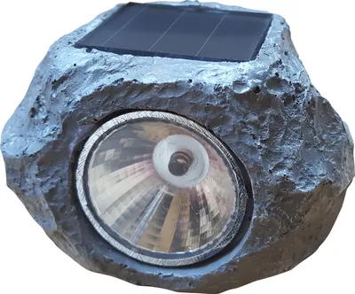 Image de Lot de 3 pierres lumineuses solaires à LED pour l'extérieur et le jardin