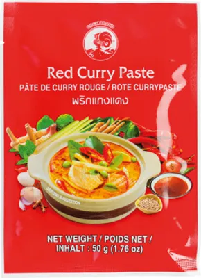 Zdjęcie produktu dla Pasta curry czerwona 50g - Cock