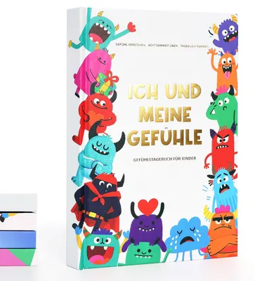 Zdjęcie produktu dla Dziennik emocji dla dzieci, 120 stron, poręczny format, do kreatywnego pisania