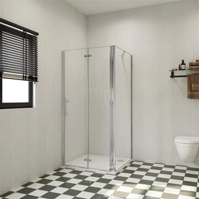 Produktbild von 85x70cm 195cm Eckdusche Duschtür Falttür Duschkabine Scharniertür Nano Glas