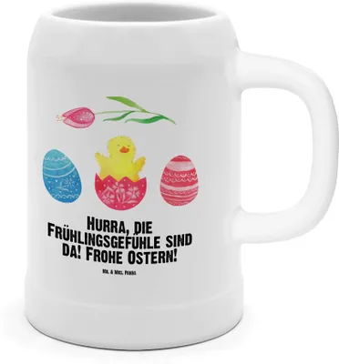 Produktbild von Mr. & Mrs. Panda Krug Küken Schlüpfen - Weiß - Geschenk, Ei, Ostergrüße, Ostereier, Ostern, Humpen, Bier Seidel, Osternest, Frohe, Bierhumpen, Steinkrug