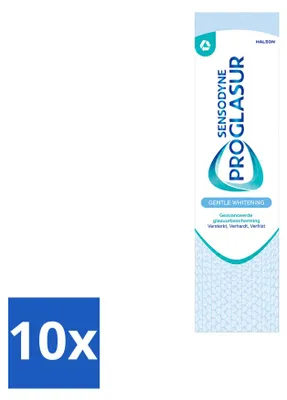 Zdjęcie produktu dla 10 sztuk pasty do zębów Sensodyne Proglasur Gentle Whitening - 75 ml - zestaw ekonomiczny