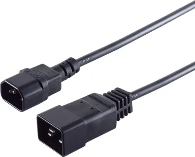 Produktbild von S/CONN maximum connectivity Kaltgeräteverlängerung C20-C19, 16 A, 3x1,5mm², 5,0m (60016-5)