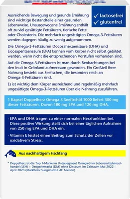 Produktbild von Doppelherz | Omega-3 Seefischöl 1000 | 80 Kapseln