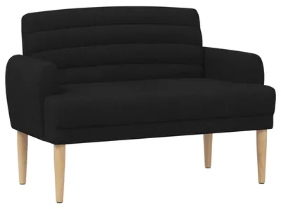 Produktbild von Zweisitzer mit Knopfheftung Schwarz 116 x 67 x 80 cm Stoff
