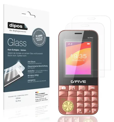 Immagine prodotto di 2x Pellicola Protettiva per GFive 16 Pro Protezione opaco Vetro Flessibile 9H dipos