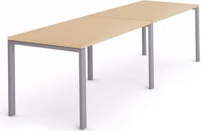Produktbild von Mehrfacharbeitstisch Total BxTxH 360x80x73cm Gestell grau Platte Melamin buche.