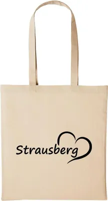 Produktbild von Huuraa Baumwollbeutel Strausberg Geschenk Einkaufstasche Natural 10 Liter Baumwolle Strausberg Accessoire