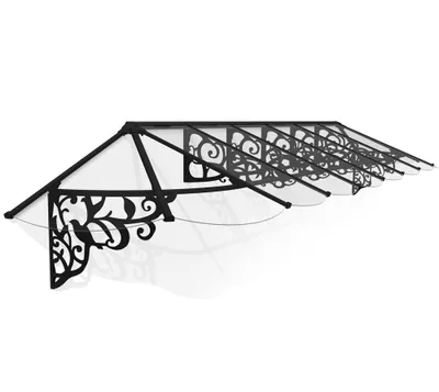 Produktbild von Palram - Canopia Vordach Lily 4690 schwarz 473x88 cm
