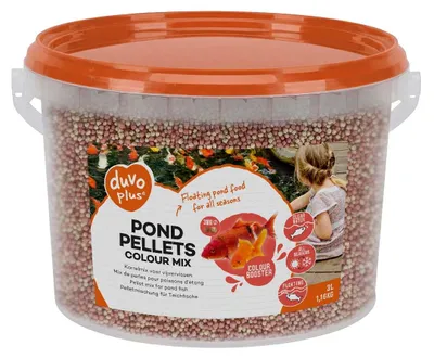 Productafbeelding van Duvo+ Vijver pellets kleurmix 25 liter | drijvend visvoer 6 mm 25 Liter