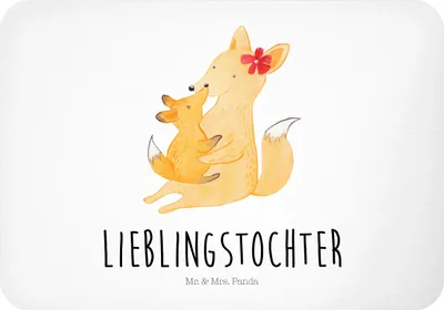 Produktbild von Mr. & Mrs. Panda magnet Fuchs Mama - Weiß - Geschenk, whiteboardmagnet, Schoß, Notizhalter, Pinnwandmagnet, Mutter, Muttertag, haftmagnet, Kühlschrankmagnet, Umarmen