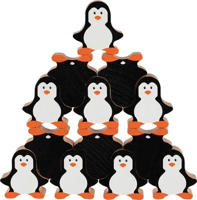 Image de Goki Jeu d'empilage en bois Pingouin