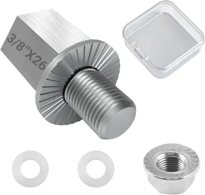 Imagen del producto de Adaptador universal para ejes de bicicletas, con rosca de 3/8 pulgadas x 26, para remolques de bicicleta