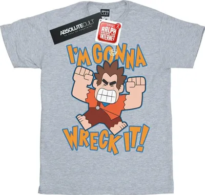 Produktbild von Disney - "Wreck It Ralph I'm Gonna Wreck It" T-Shirt für Damen BI51644 (S) (Grau)