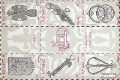 Produktbild von Briefmarken Spanien 1990 Mi 2940-2945 Neunerblock (kompl.Ausg.) postfrisch Kunsthandwerk