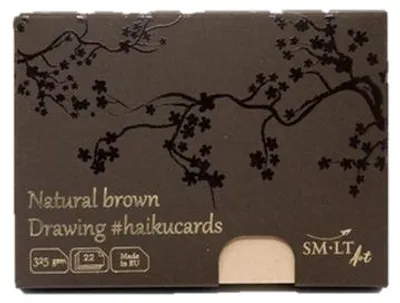 Produktbild von SMLT Haikukarten Kreativpapier A6 325g 22 Blatt naturbraun