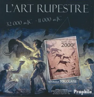 Produktbild von Briefmarken Togo 2013 Mi Block 753 (kompl. Ausgabe) postfrisch Höhlenkunst