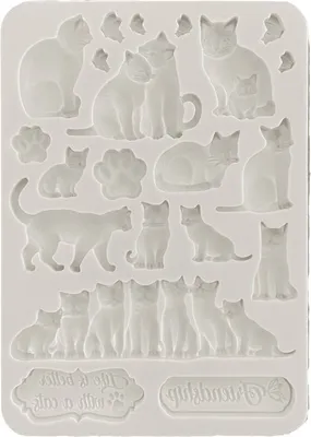 Produktbild von STAMPERIA SILIKONFORM Mold Abformen Gießen Mould, Orchids & Cats Katzen