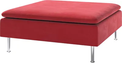 Produktbild von Dekoria Bezug für Söderhamn Fußhocker, rot, 93 x 93 x 40