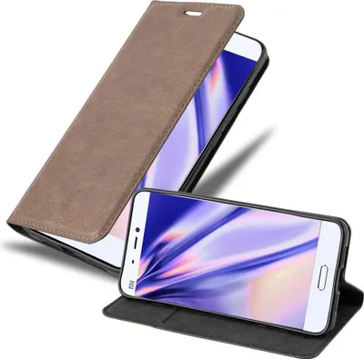 Obrázek produktu pro Cadorabo Case for Xiaomi Mi 5 Protective Case in Brown Pouzdro na mobilní telefon s magnetickým zavíráním