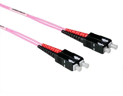 Image de ACT 1 mètre LSZH Multimode 50/125 OM4 fibre patch duplex avec connecteurs SC
