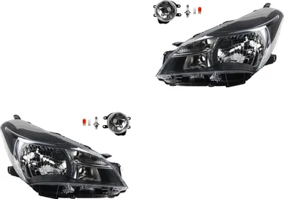 Produktbild von Scheinwerfer Satz passend für Toyota Yaris XP13 14-17 H4 +Nebel+Leuchtm. 8121002110 B000978080 8122002110 B000978180 811300DA10 811700D Johns