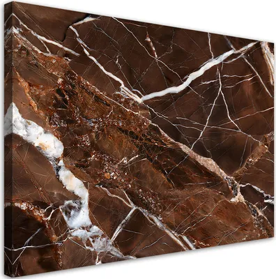 Image de Toile Marbre brun Abstraction glamour 120x80 Feeby Brun Image pour le mur Prête à accrocher