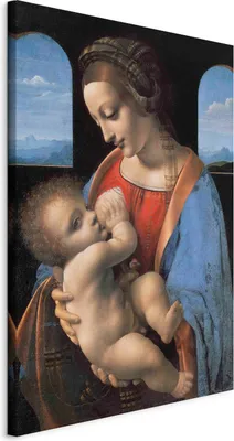 Produktbild von Vliesstoff Leinwandbild - Madonna Litta (Leonardo da Vinci) 80x120 cm Reproduktionen l-G-10215-b-a