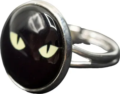 Produktbild von Cabochon Katzenaugen Ring Miniblings Fingerring Katzenaugenring Katze Auge Augen