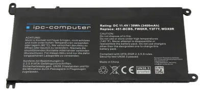 Produktbild von C4HCW Akku 39Wh für Dell