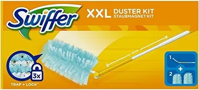Image de Swiffer Aimant à poussière XXL Set de démarrage 1 bâton télescopique jusqu'à 90 cm + 2 chiffons à poussière
