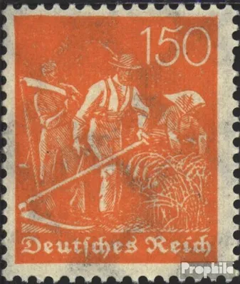 Produktbild von Briefmarken Deutsches Reich 1921 Mi 189 Wasserzeichen Waffeln postfrisch Verschiedene Zeichnungen