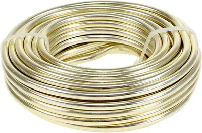 Produktbild von Aludraht Ø5mm in Champagner - 500g Biegsamer Basteldraht, Schmuckdraht & Dekodraht für DIY Kreationen