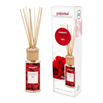 Image de Pajoma Parfum d'ambiance Rose 100 ml bouteille avec embout bois