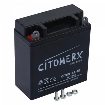 Image de Batterie gel CIT 6N11A-1B, 6 V 11 Ah, pôle positif à gauche, DIN 01214