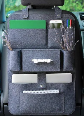 Image de Kampfahrzeug-Vliesbeschützer mit Organisationsfach, 62 x 41cm, dunkelgrau