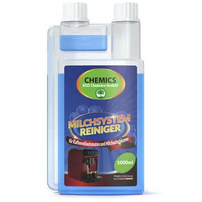 Produktbild von CHEMICS Milchschaumreiniger für Kaffeevollautomaten & externe Milchaufschäumer - 1000 ml - Für Jura, DeLonghi, Globaclean, WMF & Co. - Geruchsneutral