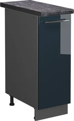 Zdjęcie produktu dla Szafka apteczna Vicco Fame-Line Ciemnoniebieski wysoki połysk 30 cm , BP Antracyt, Model 48836