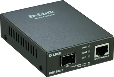 Obrázek produktu pro D-Link DMC-G01LC/E, 1000 Mbit/s, IEEE 802.3ab, IEEE 802.3u, IEEE 802.3x, Gigabit Ethernet, 10,100,1000 Mbit/s, 506711 h, Šedá