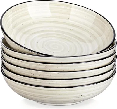Obrázok produktu pre vancasso Bonbon polievková súprava 6 kameninových tanierov 21,7 x 5,5 cm 38 OZ béžová