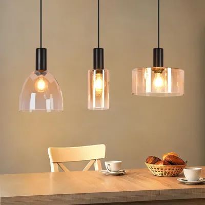 Produktbild von ZMH Hängelampe Esszimmer Hängelampe 3 Flammig Glas Hängeleuchte Esszimmerlampe Hängend E27 Esstischlampe Pendellampe Höhenverstellbar für Wohnzimmer