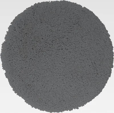 Produktbild von Badteppich Badematte Duschvorleger Mikrofaser Hochflor | flauschig | rutschhemmend | geeignet für Fußbodenheizung | 110 cm Rund | Granit Grau