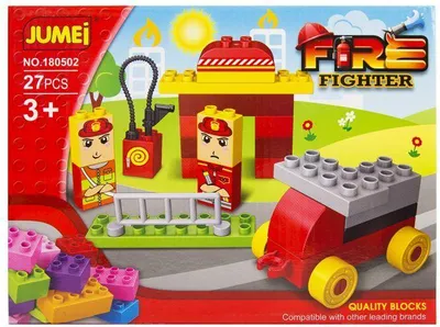 Zdjęcie produktu dla Klocki Jumei 3+ STRAŻ POŻARNA 27 elementów, 26x19cm