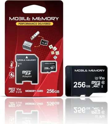 Produktbild von 256 GB microSD Mobile Memory Speicherkarte Smartphone Handy Digitalkamera Überwachungskamera Tablet Drohne