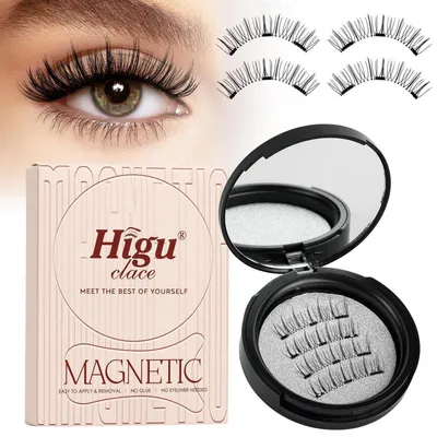 Obrázek produktu pro Magnetické řasy s aplikátorem, přirozený vzhled, bez lepidla, opakovaně použitelné, černé