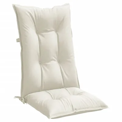 Produktbild von vidaXL Hochlehner-Auflagen 4 Stk. Melange Creme 120x50x7 cm Stoff
